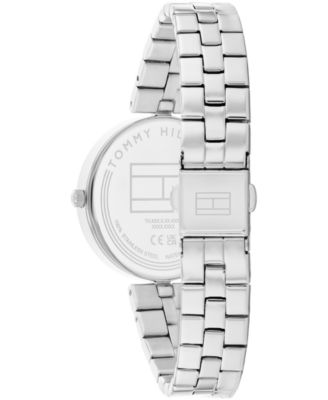 Women's Quartz Silver-Tone Stainless Steel Watch 34mm