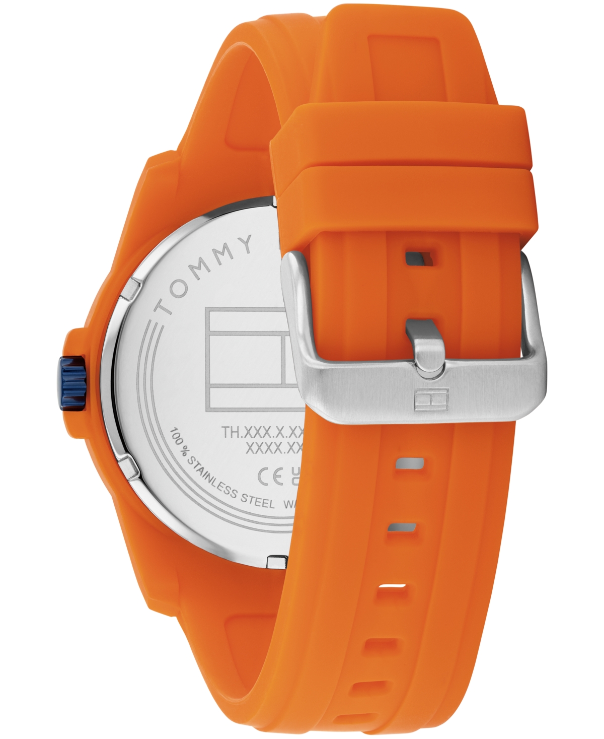 Shop Tommy Hilfiger Men's Quartz Orange Silicone Watch 44mm