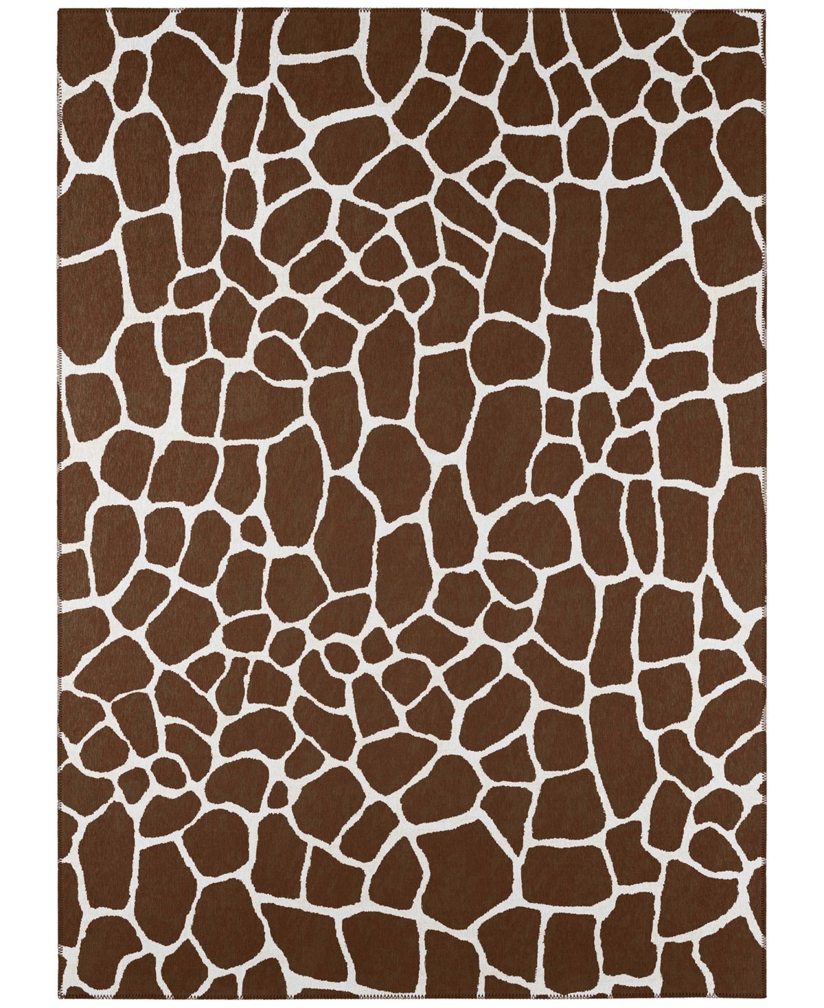 Addison Safari Outdoor Washable ASF34 9' x 12' Area Rug - Coffee
