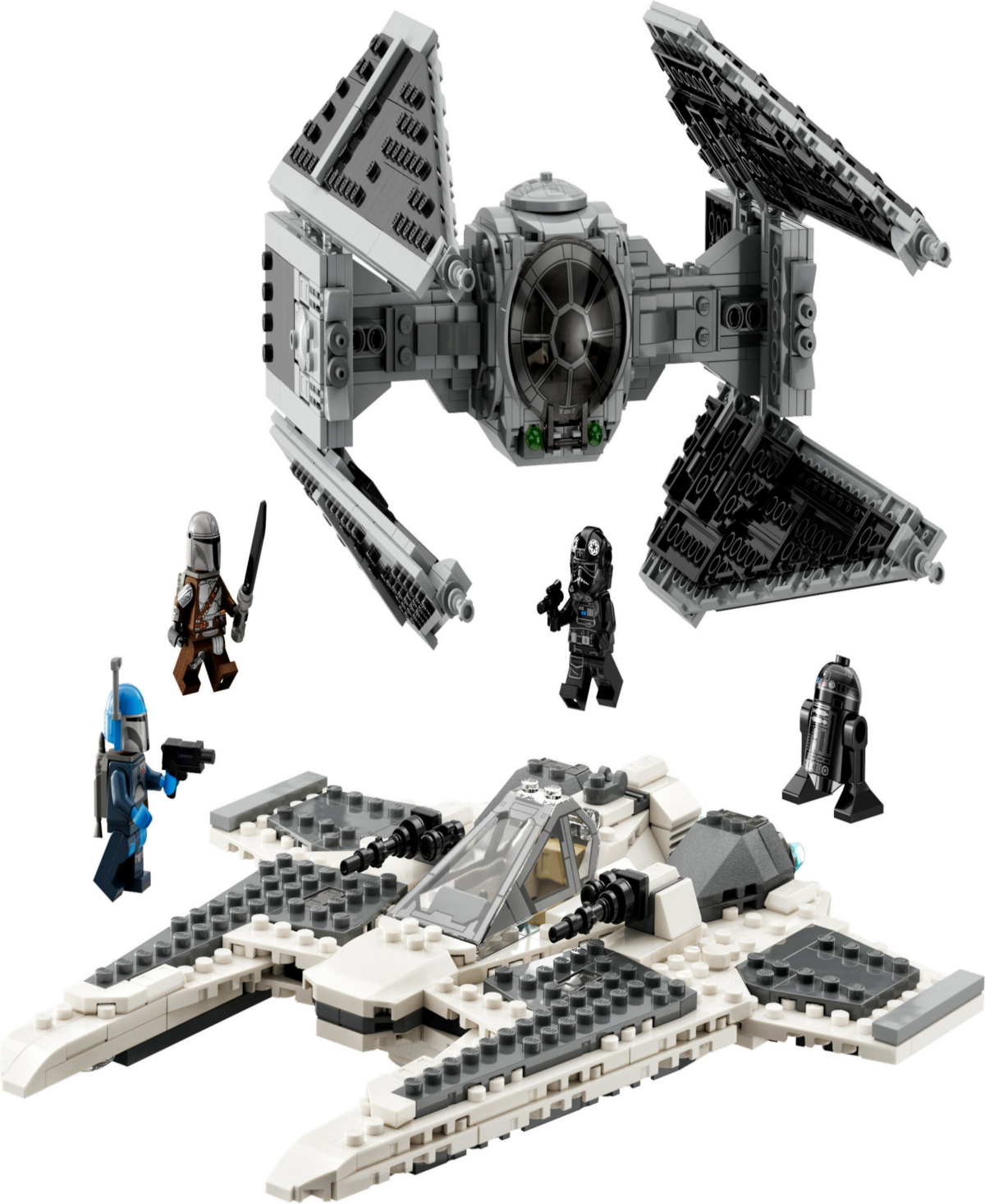 Shop Lego Star Wars 75348 Mandalorian Fang Fighter Vs. Tie Interceptor Toy Building Set With The Mandalorian,  In Multicolor