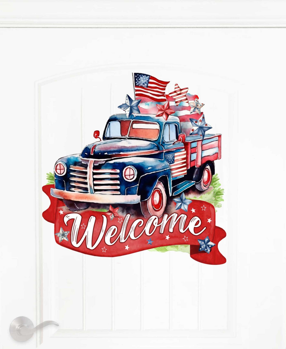 Holiday Wooden Door Decor Welcome Sign United We Stand G. DeBrekht - Multi Color