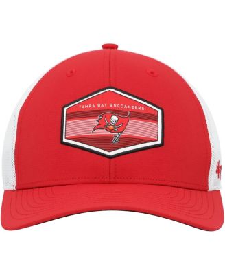 Men's Red Tampa Bay Buccaneers Burgess Trucker Adjustable Hat