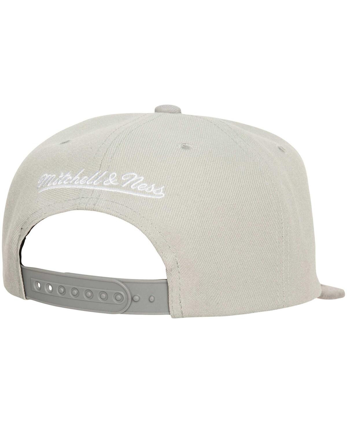 Shop Mitchell & Ness Men's  Gray Golden State Warriors Munch Time Snapback Hat