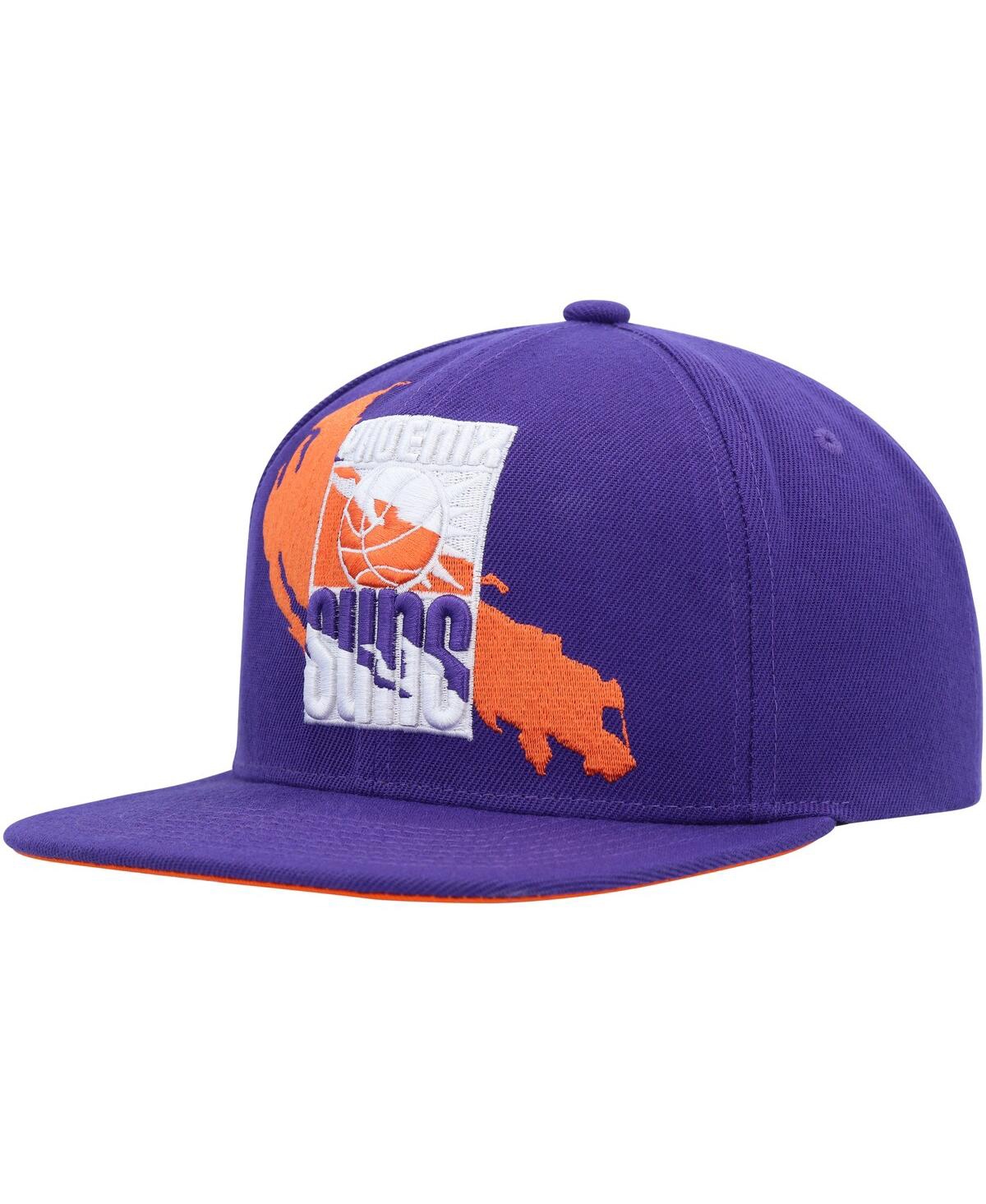 Mitchell & Ness Men's  Purple Phoenix Suns Paint By Numbers Snapback Hat