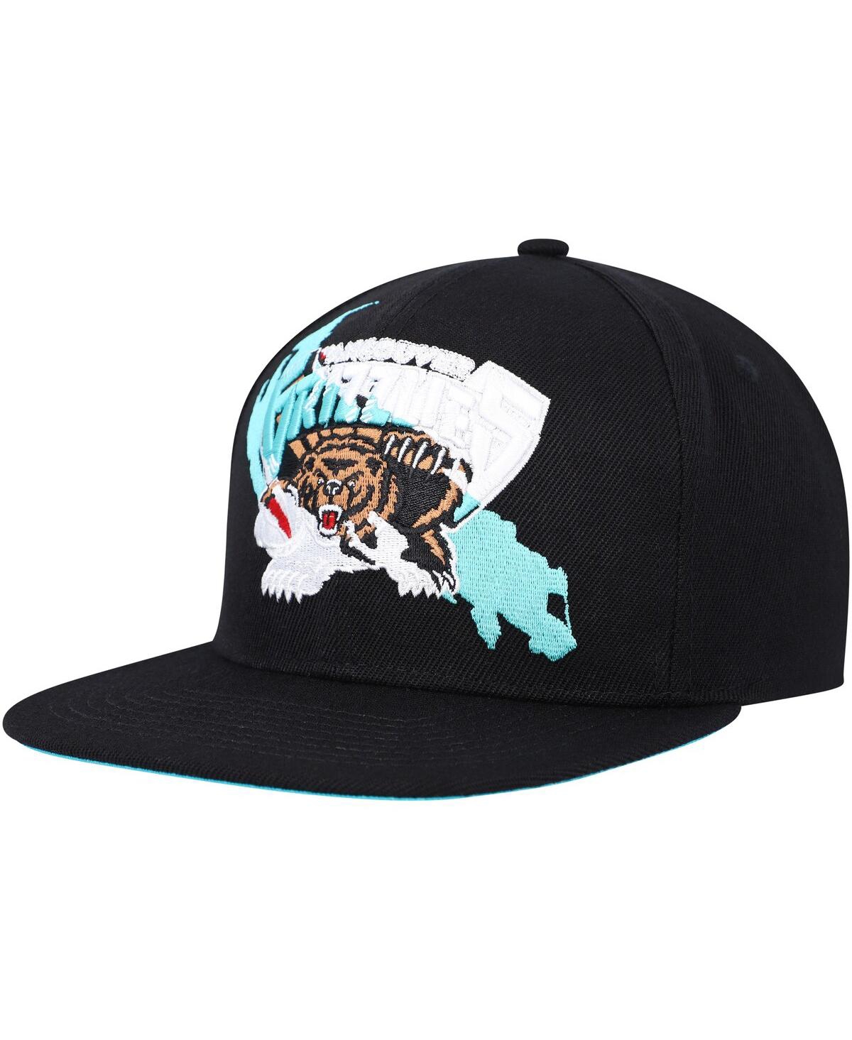 Mitchell & Ness Men's  Black Vancouver Grizzlies Paint By Numbers Snapback Hat
