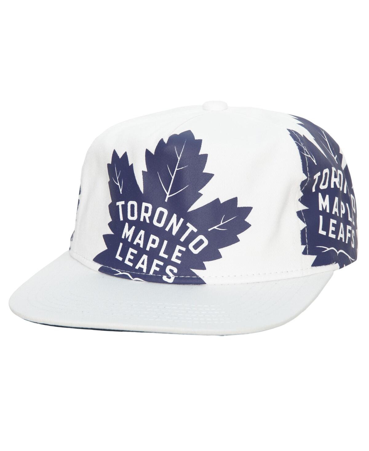 Mitchell & Ness Men's  White Toronto Maple Leafs In Your Face Deadstock Snapback Hat