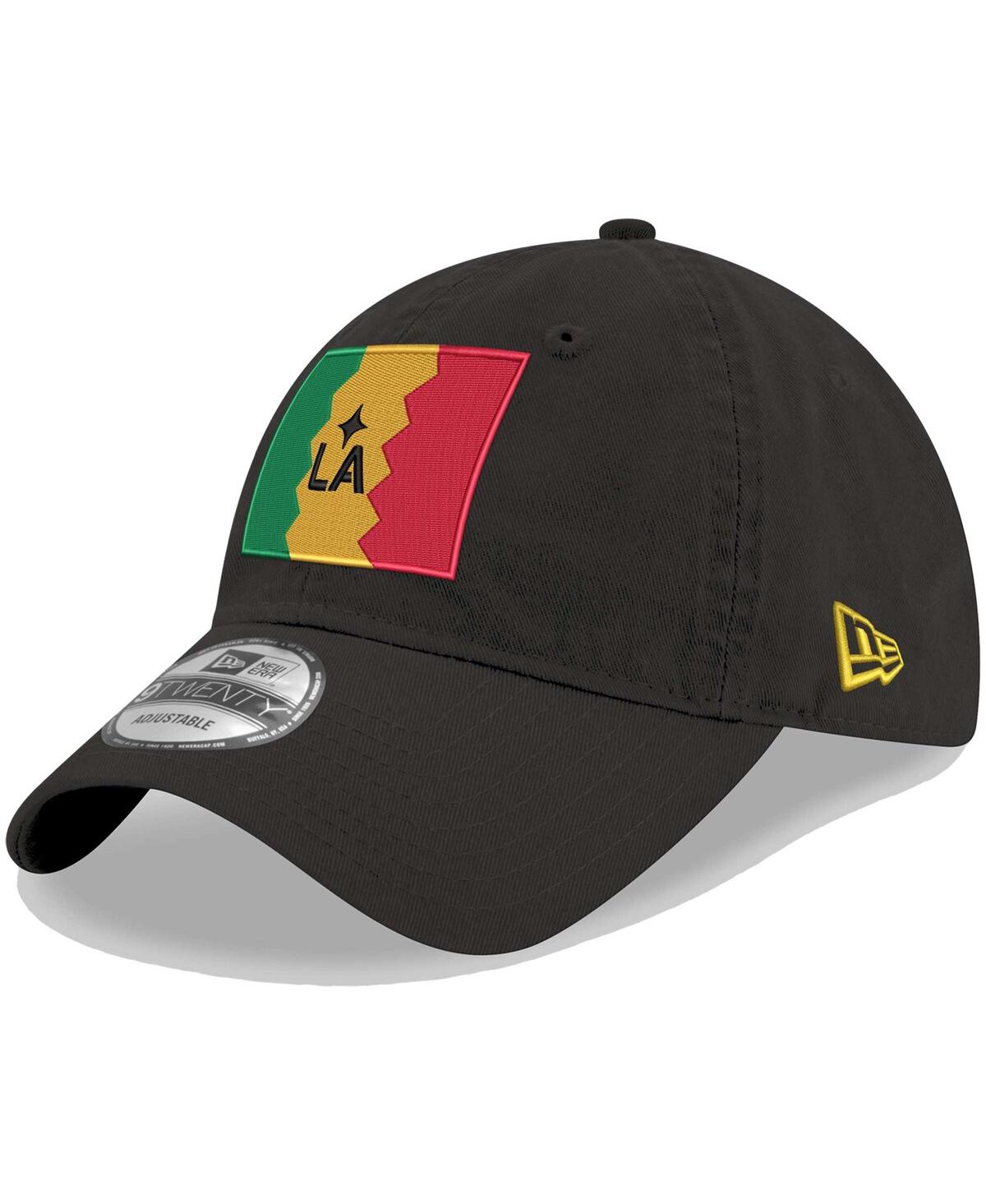 Shop New Era Men's  Black La Galaxy Jersey Hook 9twenty Adjustable Hat