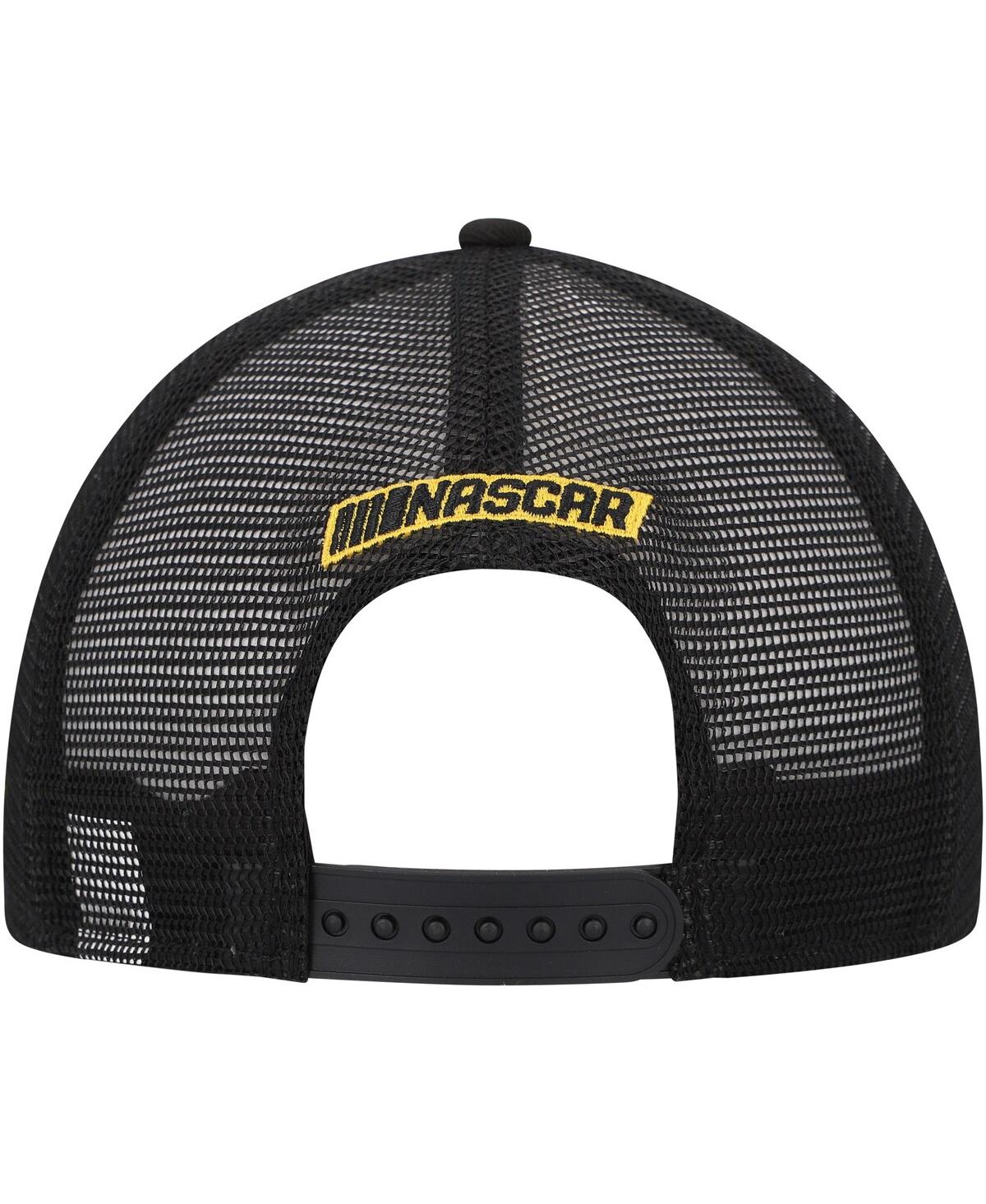 Men's New Era Black Nascar 9FORTY A-Frame Trucker Snapback Hat - Black