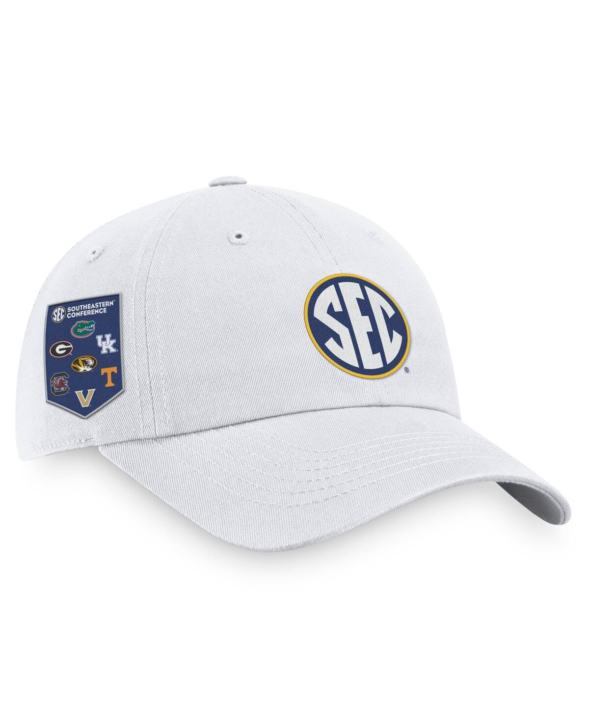 Top Of The World Men's  White Sec Banner Adjustable Hat In White