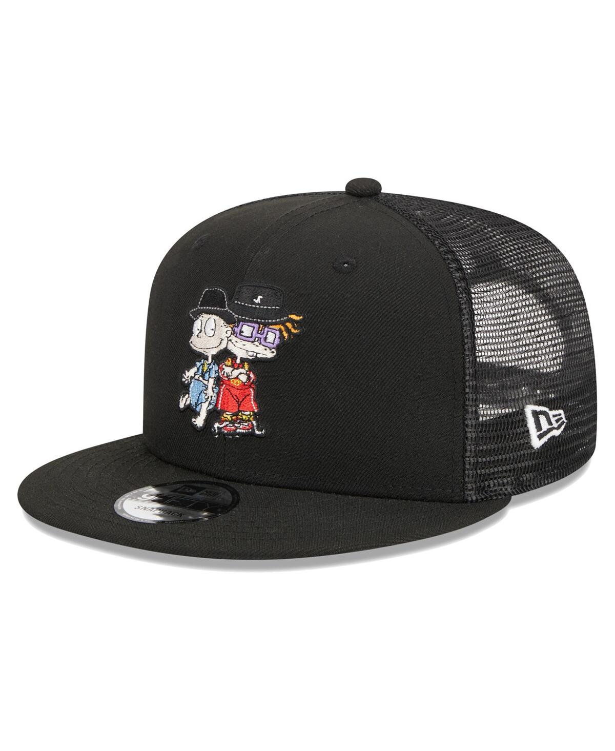 New Era Men's  Black Rugrats Tommy & Chucky Trucker 9fifty Snapback Hat In Black