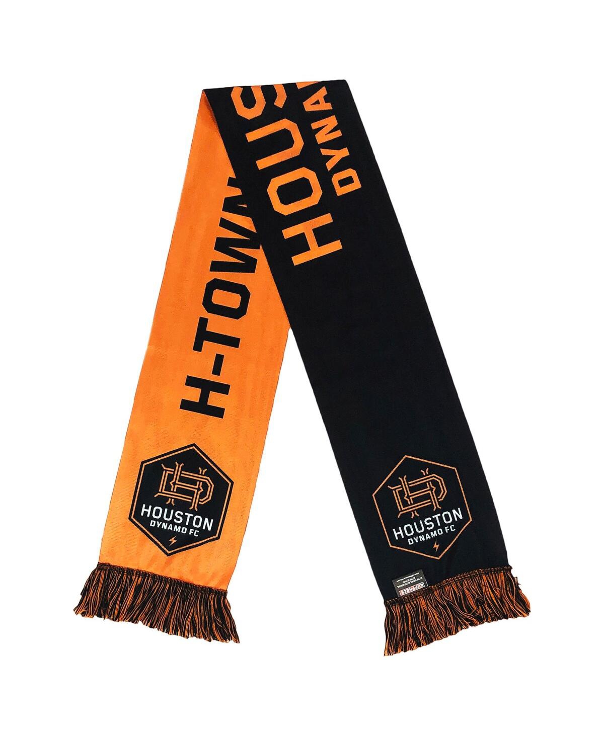 Shop Ruffneck Scarves Men's And Women's Orange, Black Houston Dynamo Two-tone Summer Scarf In Orange,black