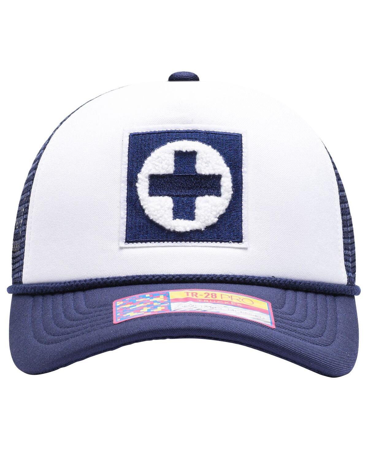 Shop Fan Ink Men's White Cruz Azul Scout Trucker Snapback Hat
