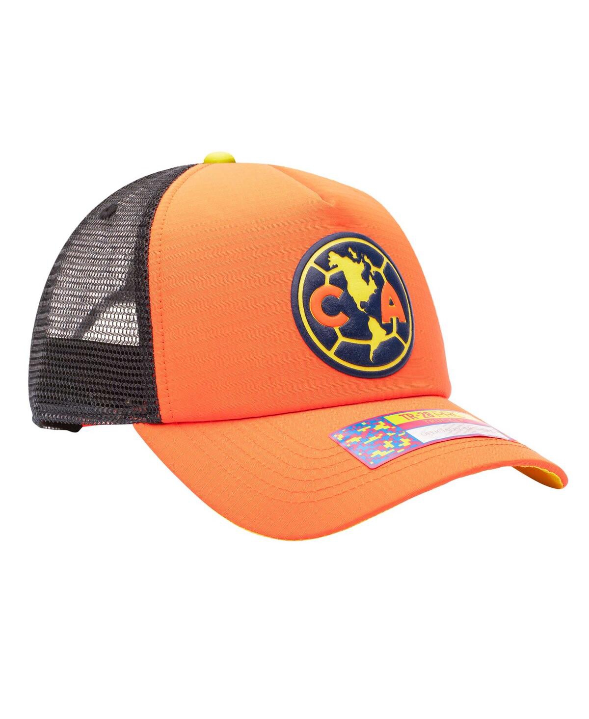 Shop Fan Ink Men's Orange Club America Trucker Adjustable Hat