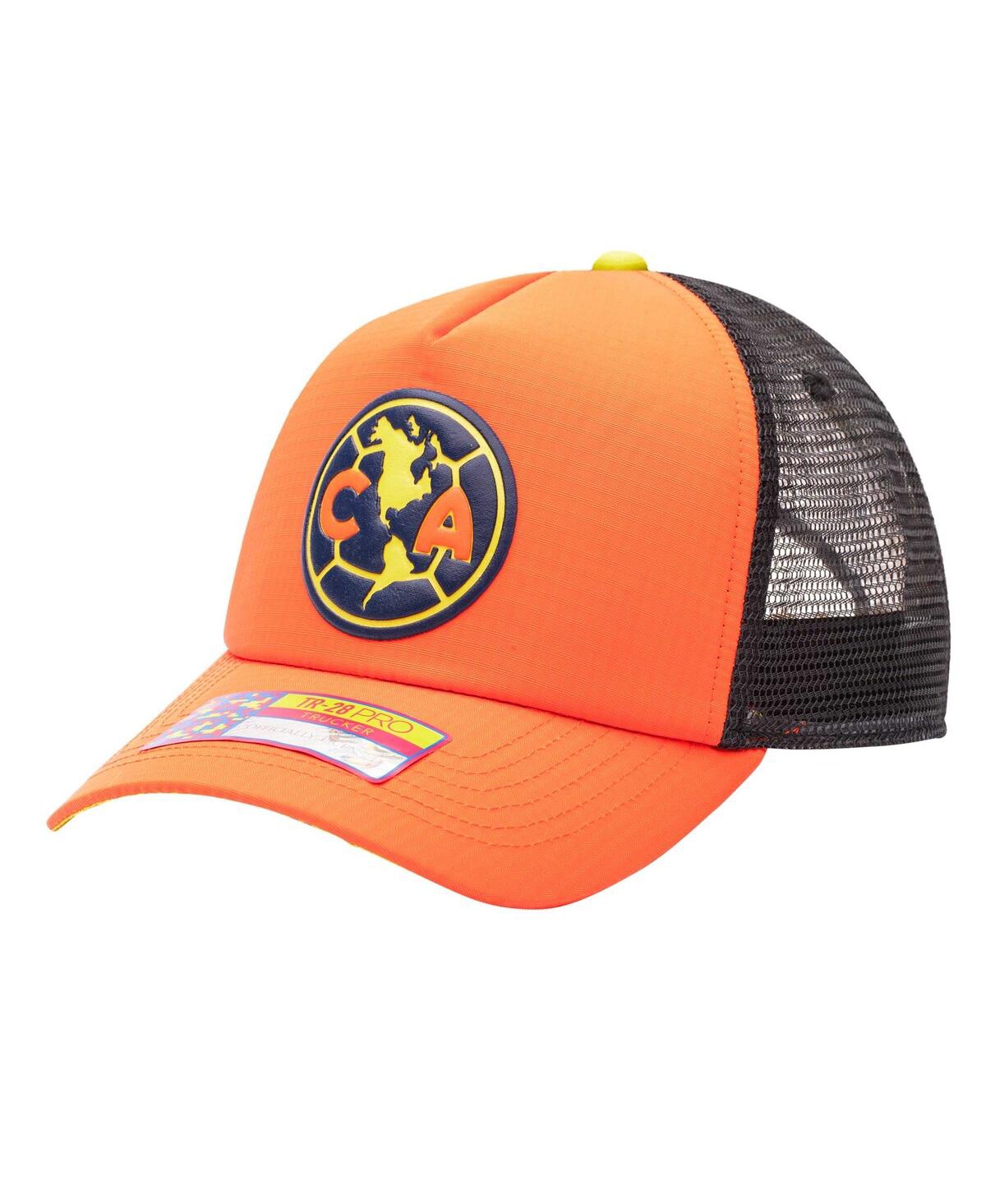 Fan Ink Men's Orange Club America Trucker Adjustable Hat
