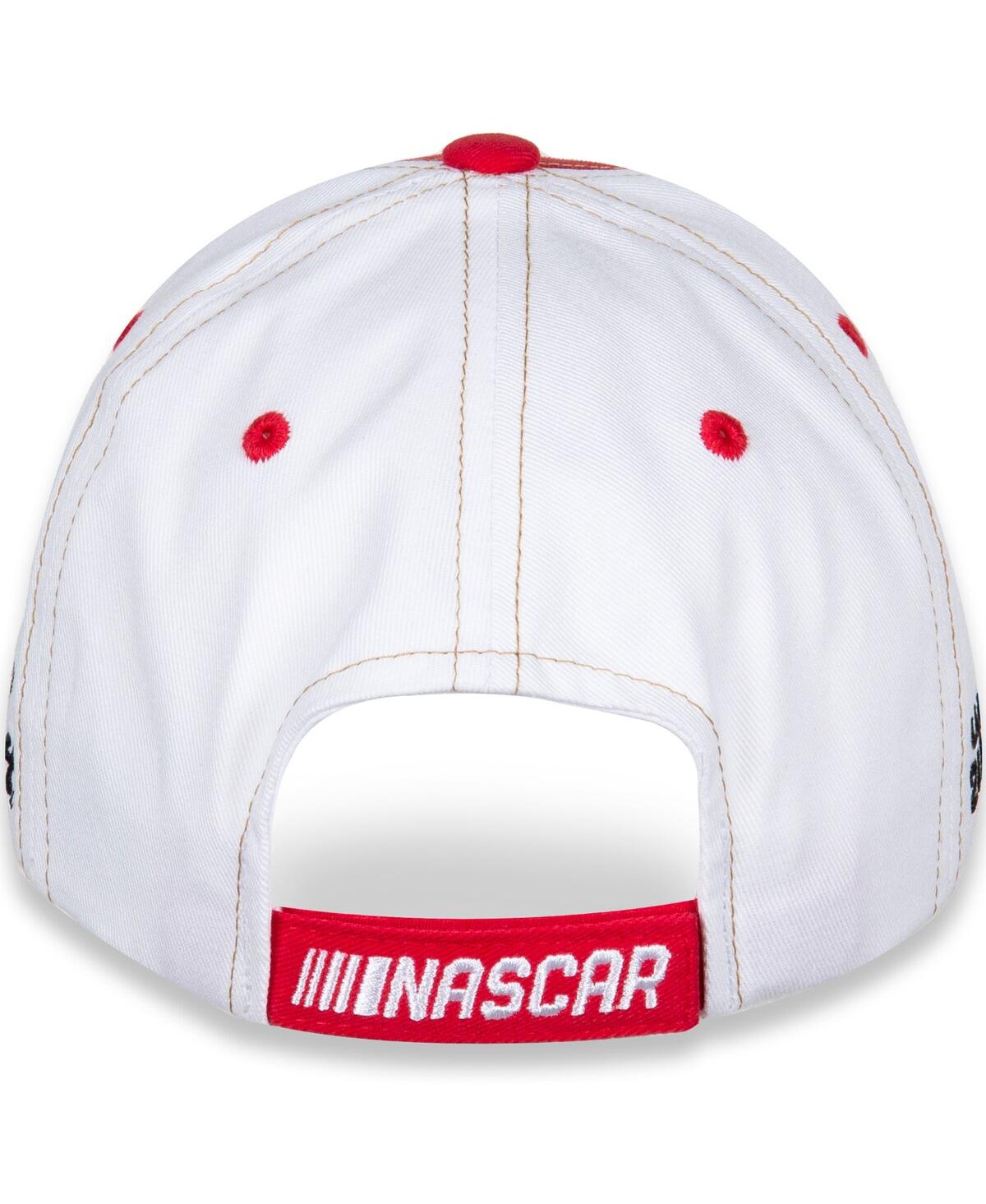 Youth Boys and Girls Checkered Flag Sports White Harrison Burton Motorcraft Big Number Adjustable Hat - White