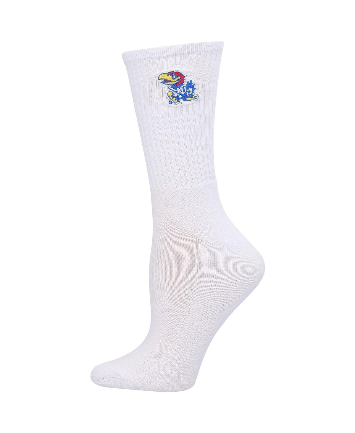 Shop Zoozatz Women's  Royal, White Kansas Jayhawks 2-pack Quarter-length Socks In Royal,white