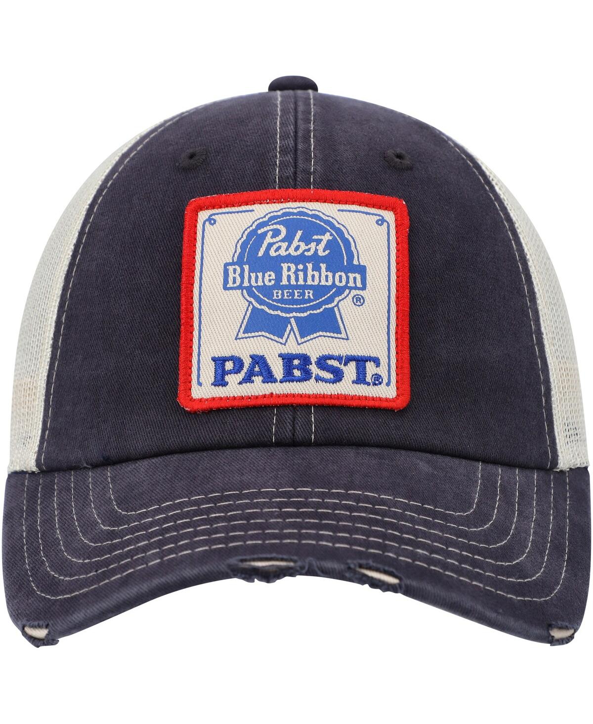Shop American Needle Men's  Navy, Cream Pabst Blue Ribbon Orville Snapback Hat In Navy,cream