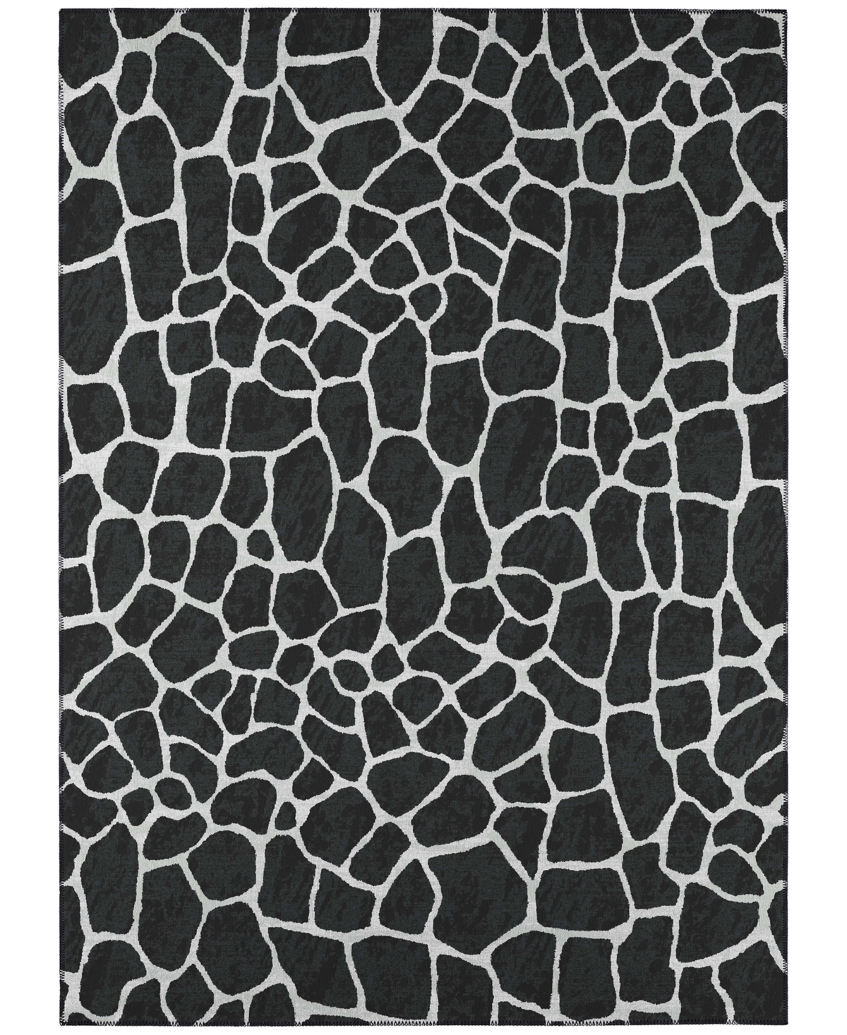 Addison Safari Outdoor Washable ASF34 8' x 10' Area Rug - Onyx