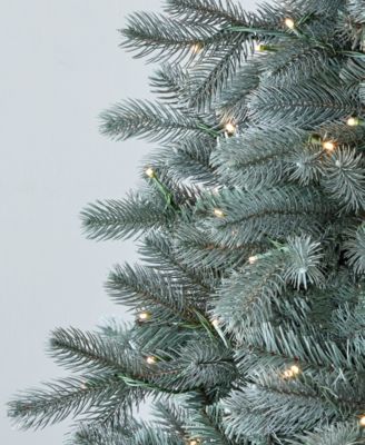 Spruce 7.5' Pre-Lit PE Mixed PVC Tree with Metal Standing, 2450 Tips, 500 Warm LED, EZ-Connect, Remote, Storage Bag
