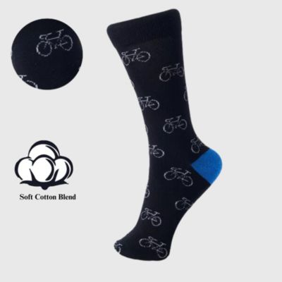 Men's Dress Socks 6 Pair Crew Sock Cotton Dress Socks for Men Solid Ribbed Argyle Pattern Multicolor Fun Designs