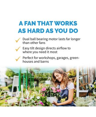 20" High Velocity Wall Mount Fan, Heavy Duty Waterproof Outdoor Fan, Adjustable Tilt and 3 Speeds up to 4650 CFM, Pull Chain Switch | Wall Fan or Garage Fan for Indoor, Patio, Gym or Porch