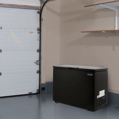 7 Cu. Ft. Compact Chest Freezer in Black, Digital Temperature Control, Fast Freeze Mode, Door Alarm, Wire Basket, Self-Diagnostic System, and LED Lighting