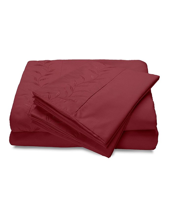 Reversifi Embroidered Microfiber Bed Sheets Set Full Macy's