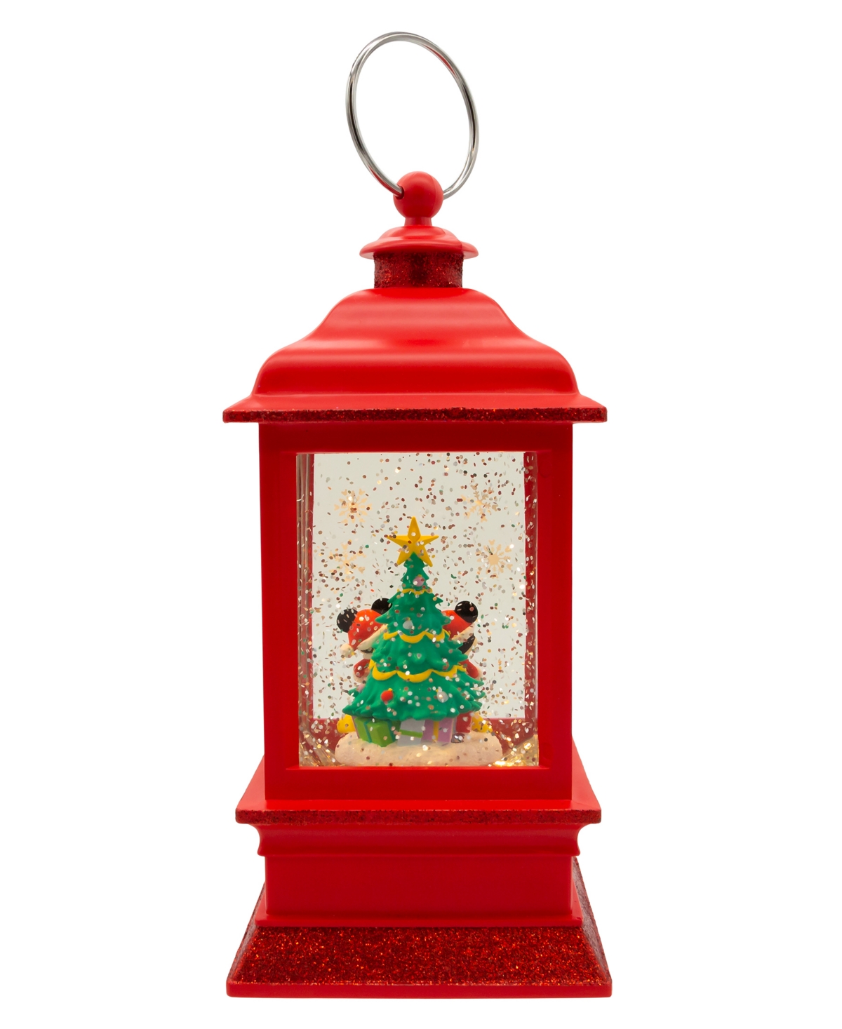 Kurt Adler 9" Battery-operated Disney Mickey And Minnie Spinning Musical Light-up Lantern In Multicolored