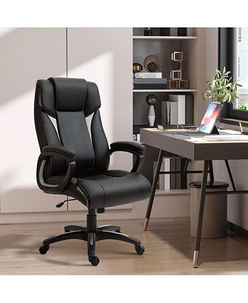 Vinsetto High-Back Extra Cushioned Office Chair with Adjustable Height &  Wheels