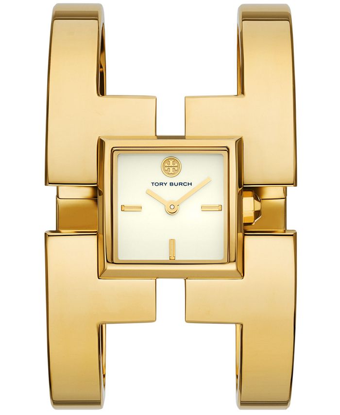 Tory Burch Women's The Sawyer Gold-Tone Stainless Steel Bangle