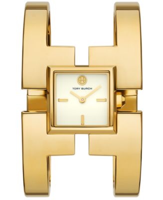 Tory Burch Women s The Sawyer Gold Tone Stainless Steel Bangle