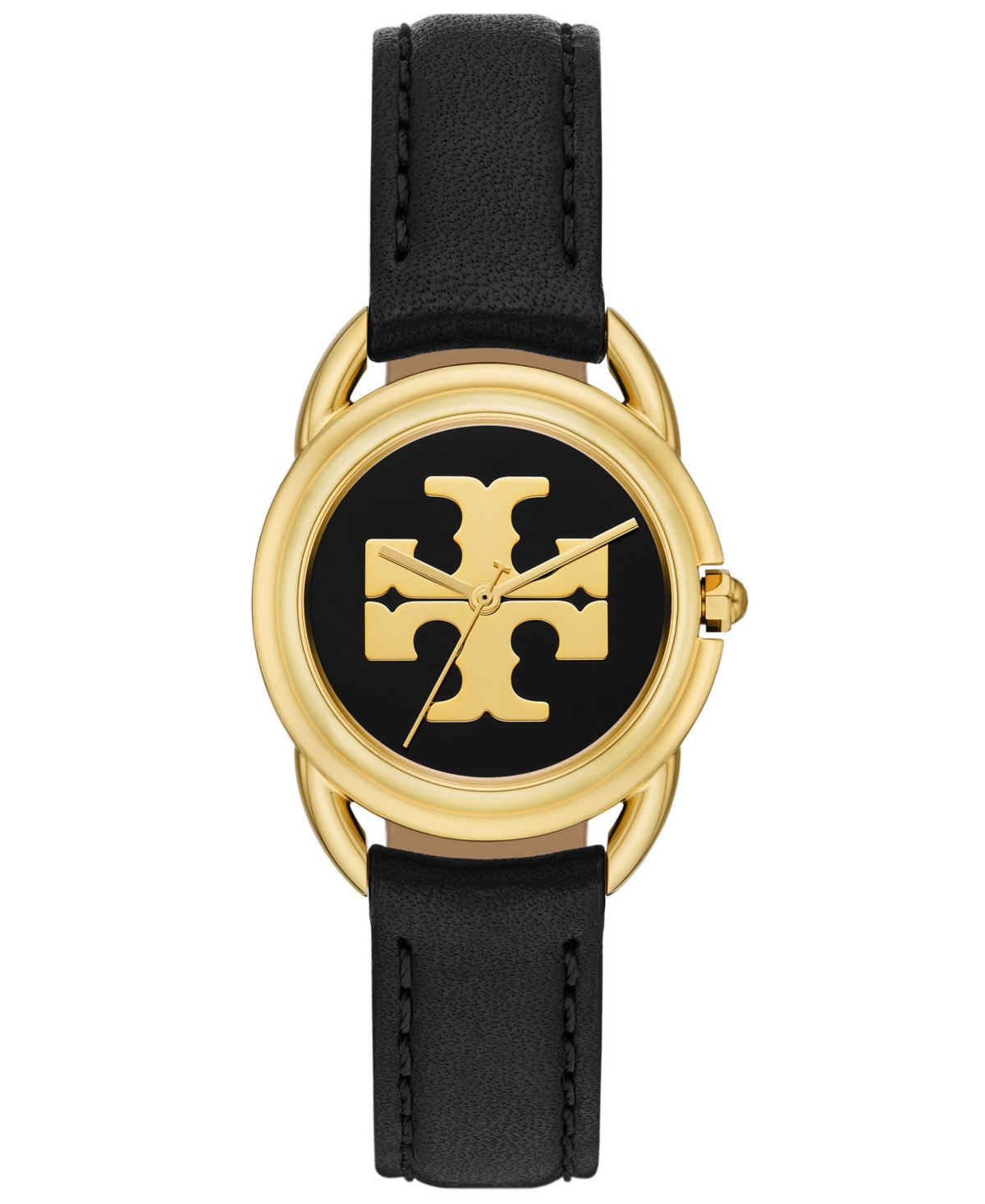 Tory Burch Women's The Miller Black Leather Strap Watch 32mm