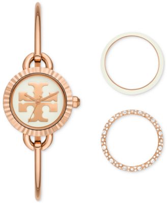 Tory Burch - Women's The Miller Rose Gold-Tone Stainless Steel Bangle Bracelet Watch 27mm