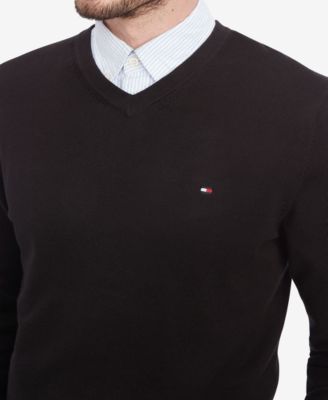 Men's Essential Solid V-Neck Sweater