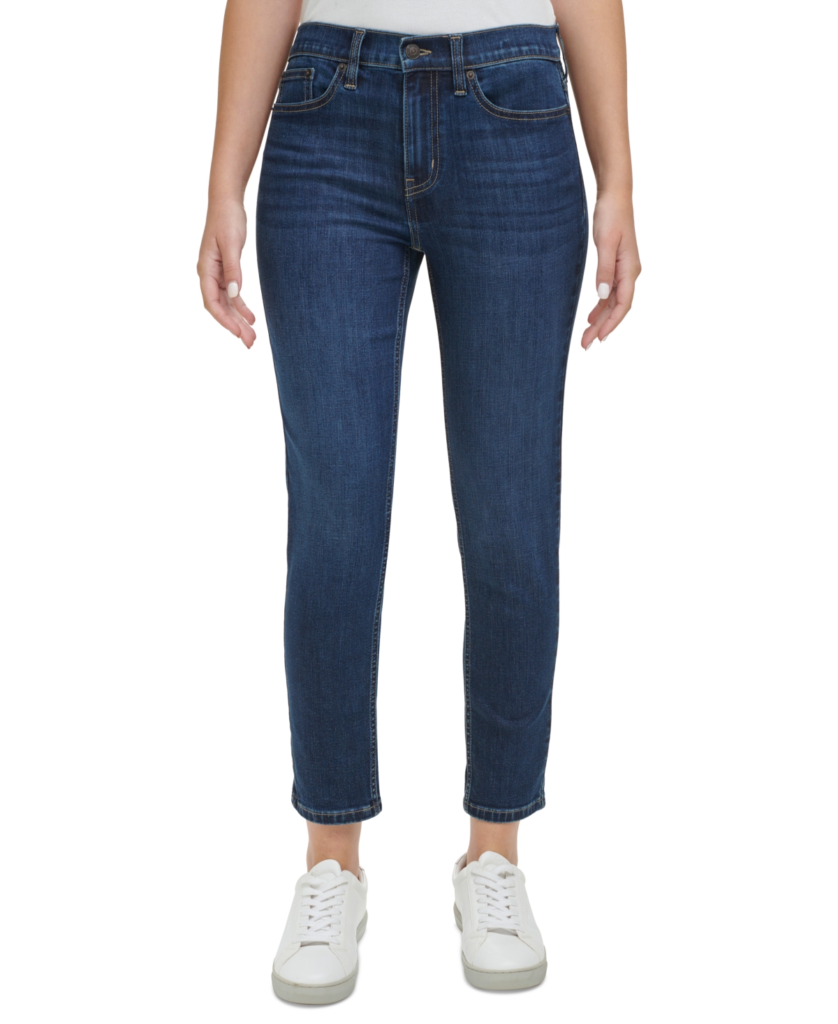 Calvin Klein Jeans Est.1978 Petite High-rise Slim Straight-leg Whisper-soft Jeans In Pacific