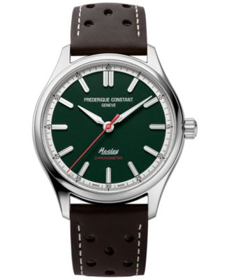 Frederique Constant - Men's Swiss Automatic Vintage Rally Healy COSC Brown Leather Strap Watch 40mm - Limited Edition Box Set