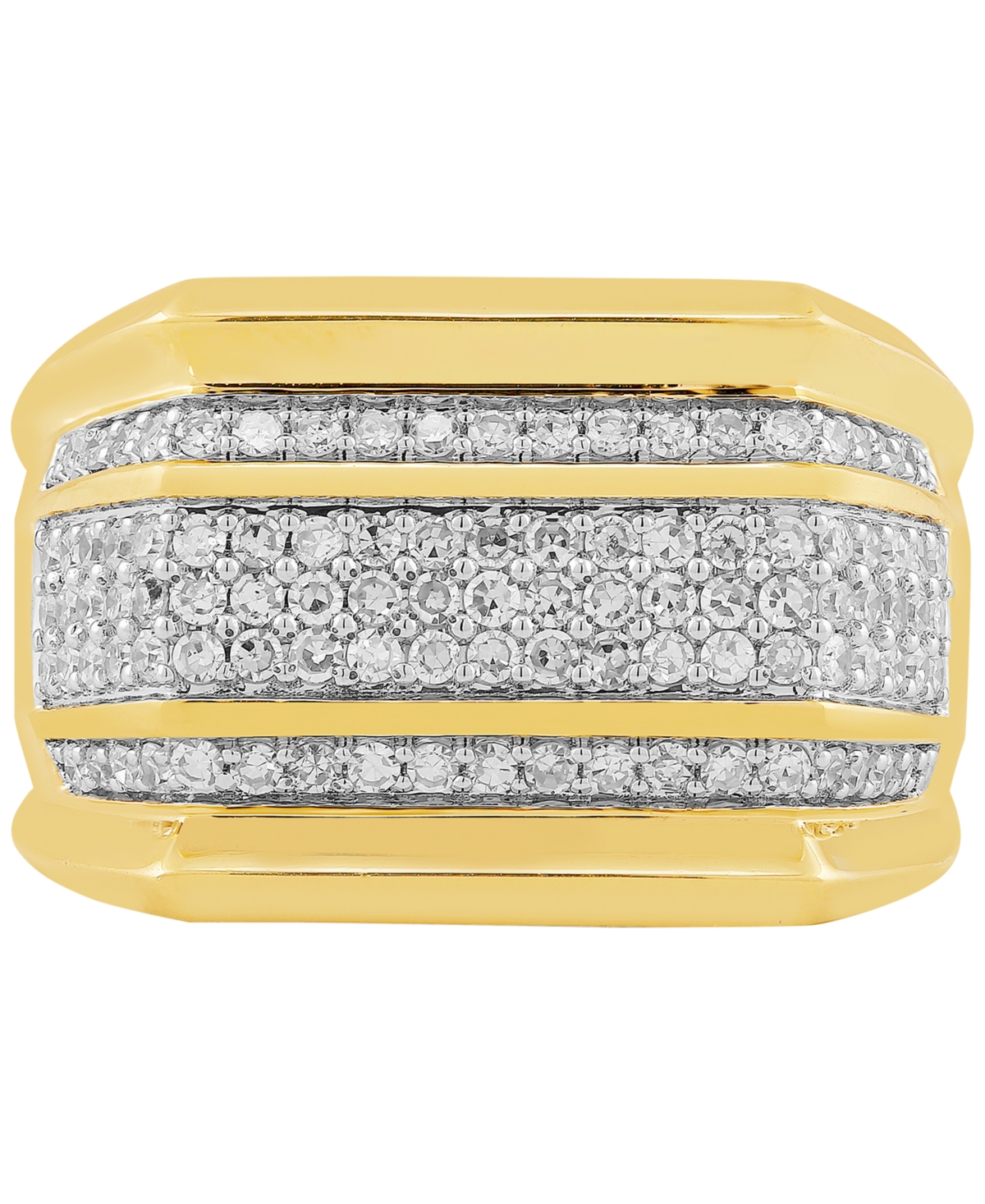 Men's Diamond Multirow Ring (1 ct. t.w.) in 10k Gold