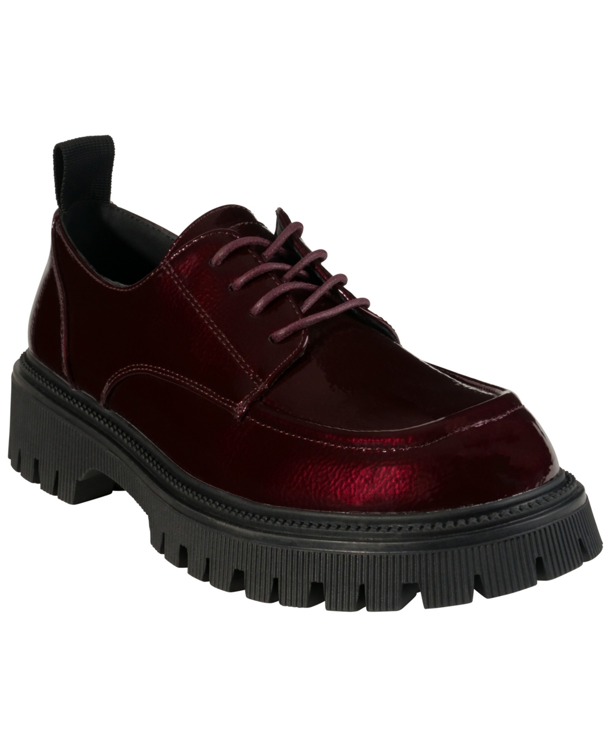 Gc Shoes Women's Drew Lace Up Lug Sole Oxford Loafers In Burgundy