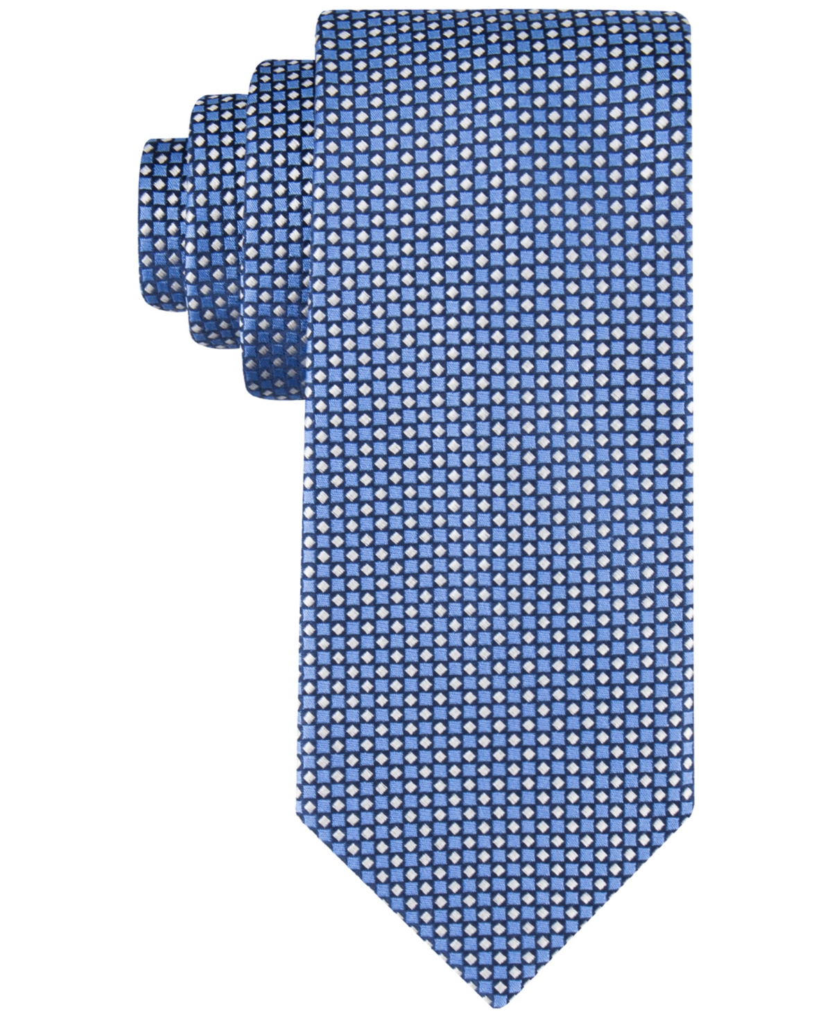 Tommy Hilfiger Men's Micro-square Neat Tie In Ecru,blue