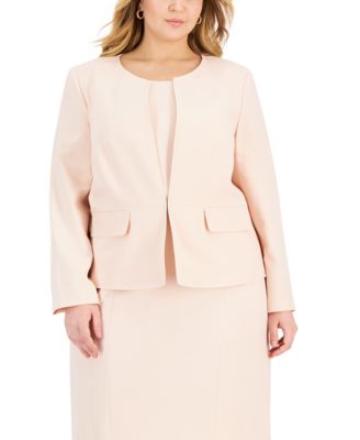 Plus Size Cardigan Jacket & Sheath 2 Piece Dress Suit