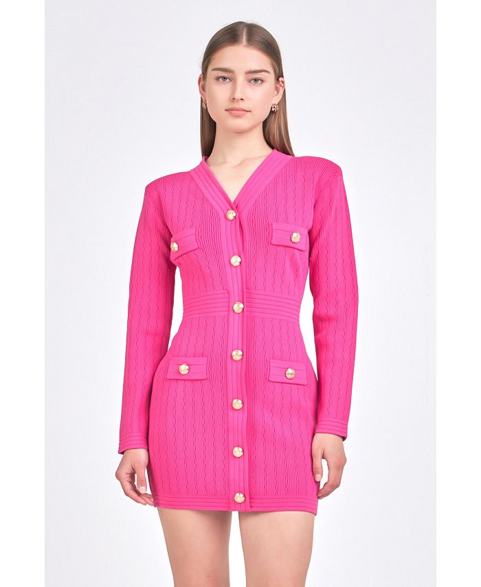 endless rose Women's Vneck Long Sleeve Knit Mini Dress Macy's