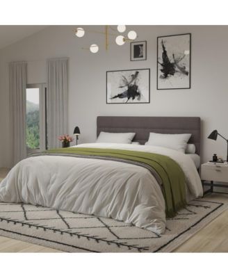 Coppola King Headboard With Tufted Upholstery And Powder Coated Metal Frame