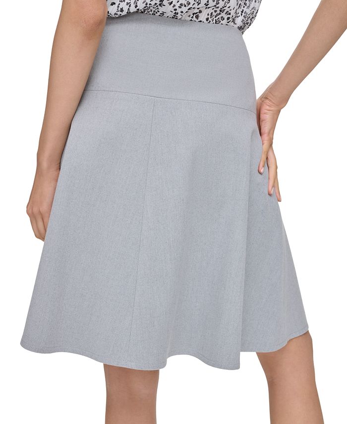 Calvin Klein Women's Fit & Flare Side-Zip Skirt - Macy's