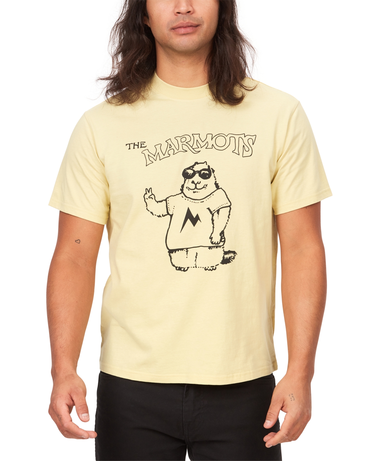Men's The Marmots Living Ink Graphic Short-Sleeve T-Shirt - Wheat