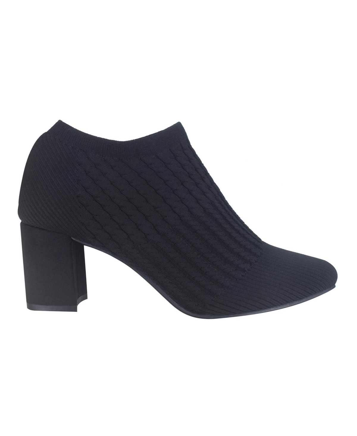 Impo Women's Nancia Block Heel Stretch Knit Ankle Booties