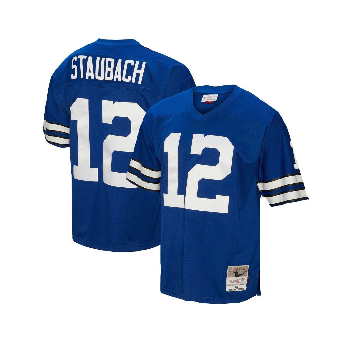 Men's Roger Staubach Navy Dallas Cowboys Big and Tall 1971 Legacy Retired Player Jersey
