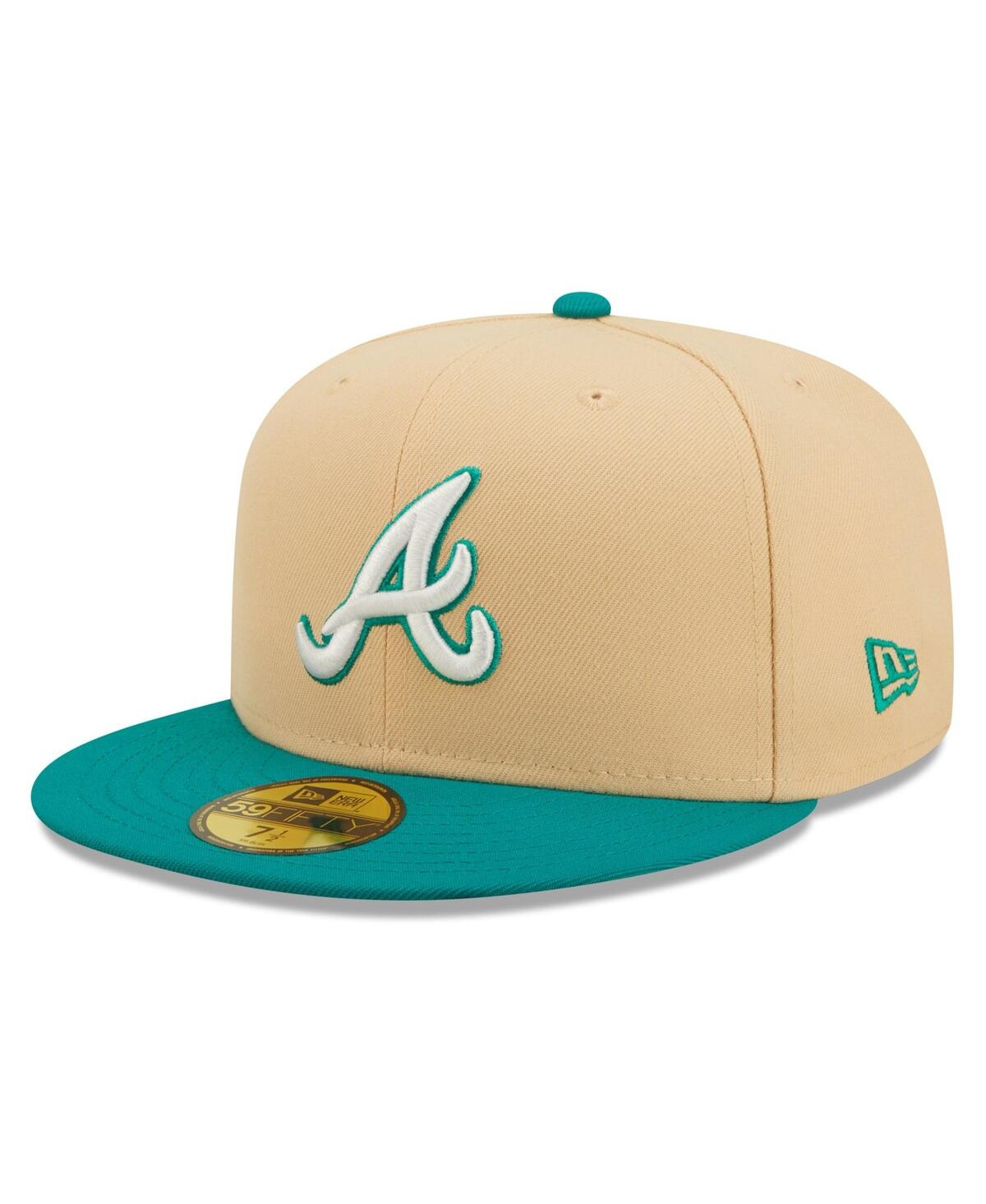 Men's New Era Teal Atlanta Braves Mango Forest 59FIFTY fitted hat - Teal
