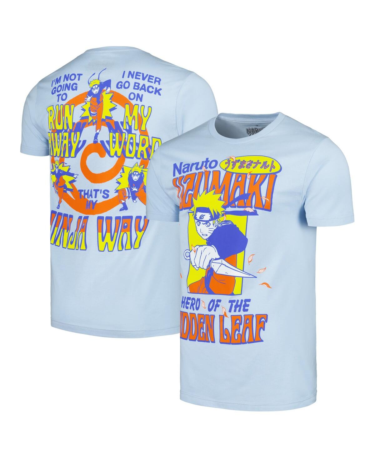 Ripple Junction Men's  Light Blue Naruto Graphic T-shirt