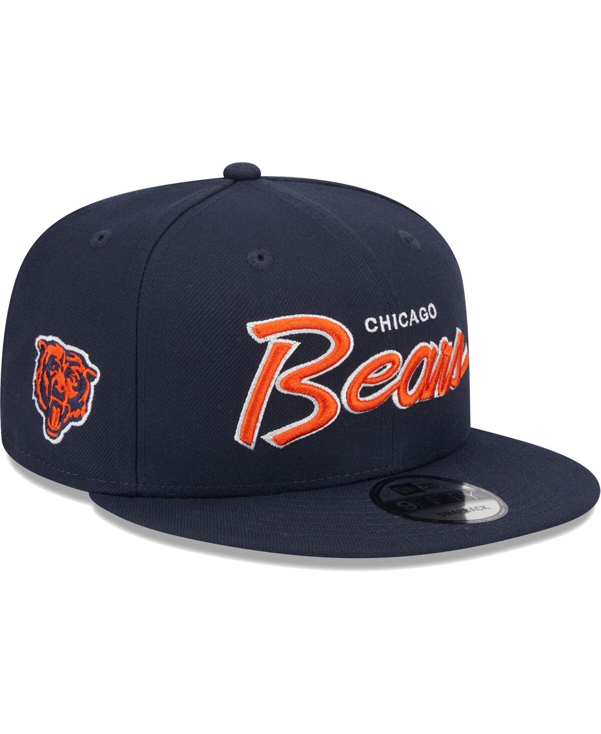 NEW ERA MEN'S NEW ERA NAVY CHICAGO BEARS MAIN SCRIPT 9FIFTY SNAPBACK HAT 