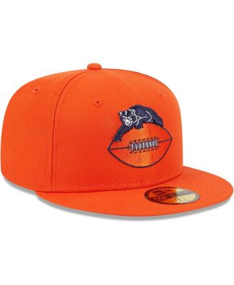 Men's Orange Chicago Bears Throwback Main 59FIFTY Fitted Hat